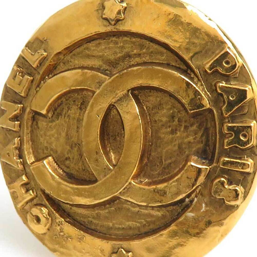 CHANEL Gold Logo Earrings - Picture 8 of 13